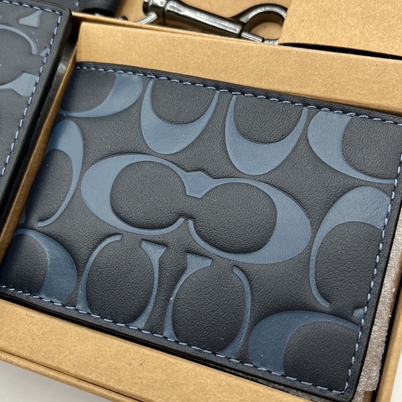 Coach SET Wallets and Key Fob denim color - Picture 4 of 6